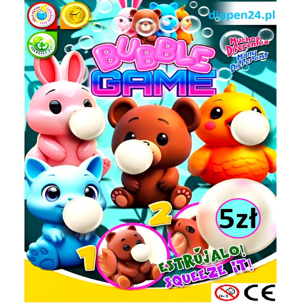 Bubble Gum Zwierzaki 1,52zł/szt. 45mm